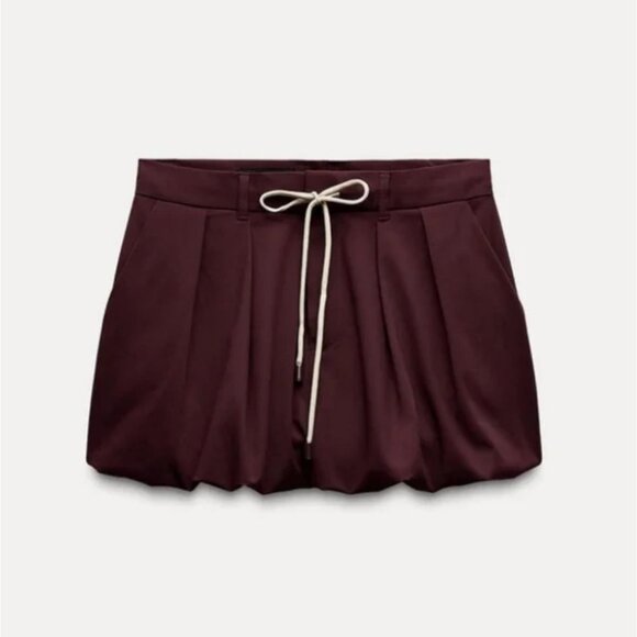ZARA BALLOON MINI SKIRT - Picture 1 of 3